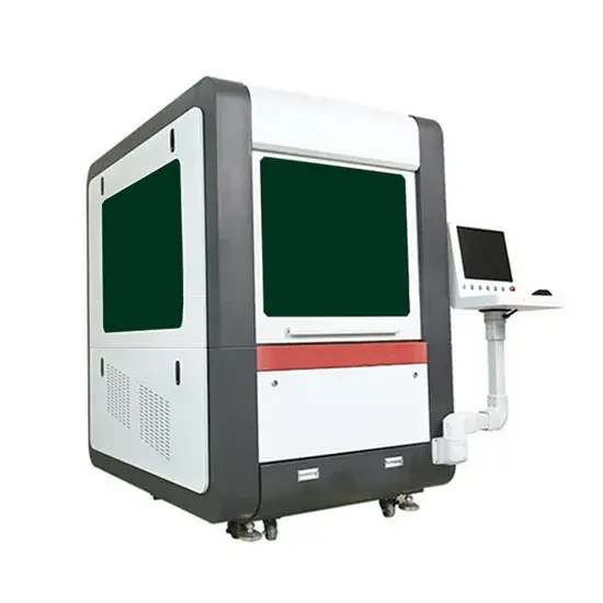 Máy cắt laser sợi mini 6060 8080 1390 đóng kín chính xác cao cho các vật liệu kim loại