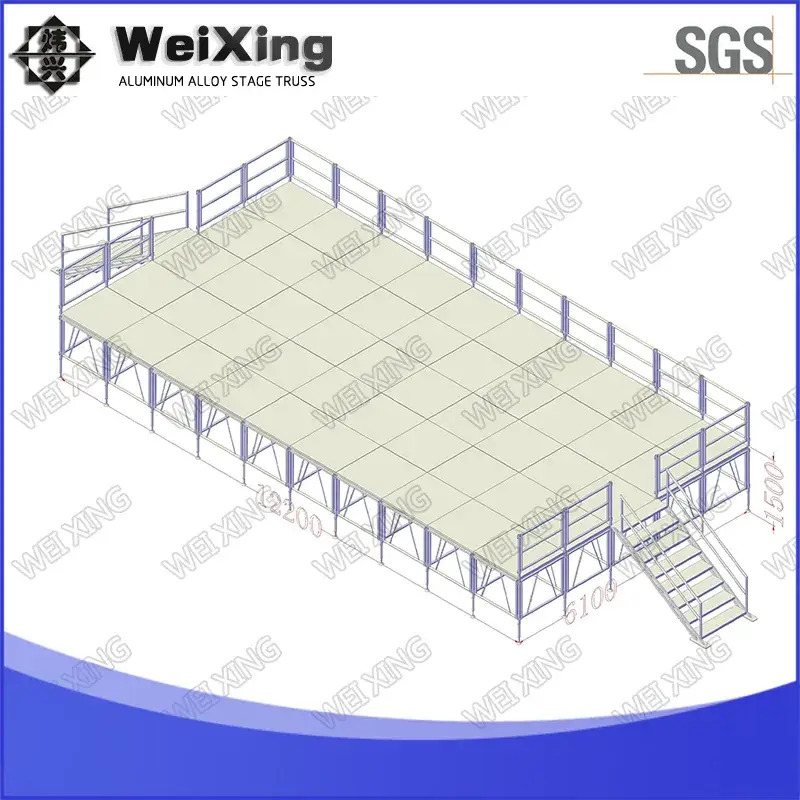 Sân khấu cưới cao cấp 40X20FT từ hợp kim nhôm với hệ thống ánh sáng tinh tế