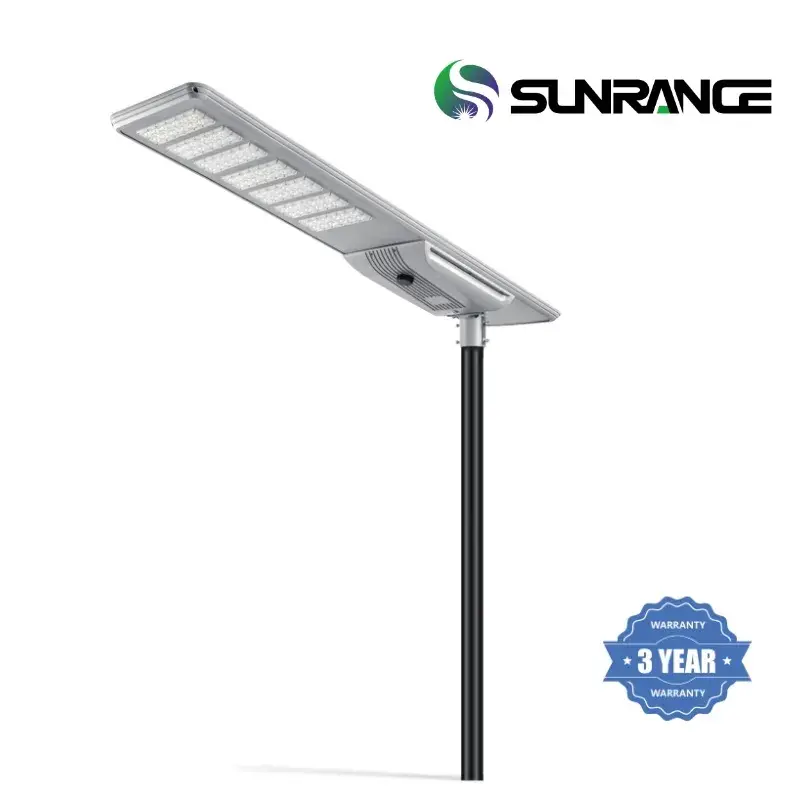 Đèn Đường LED Năng Lượng Mặt Trời Sunrange 3years Bảo Hành - Tích Hợp Tất Cả Trong Một, Chọn 30W đến 200W
