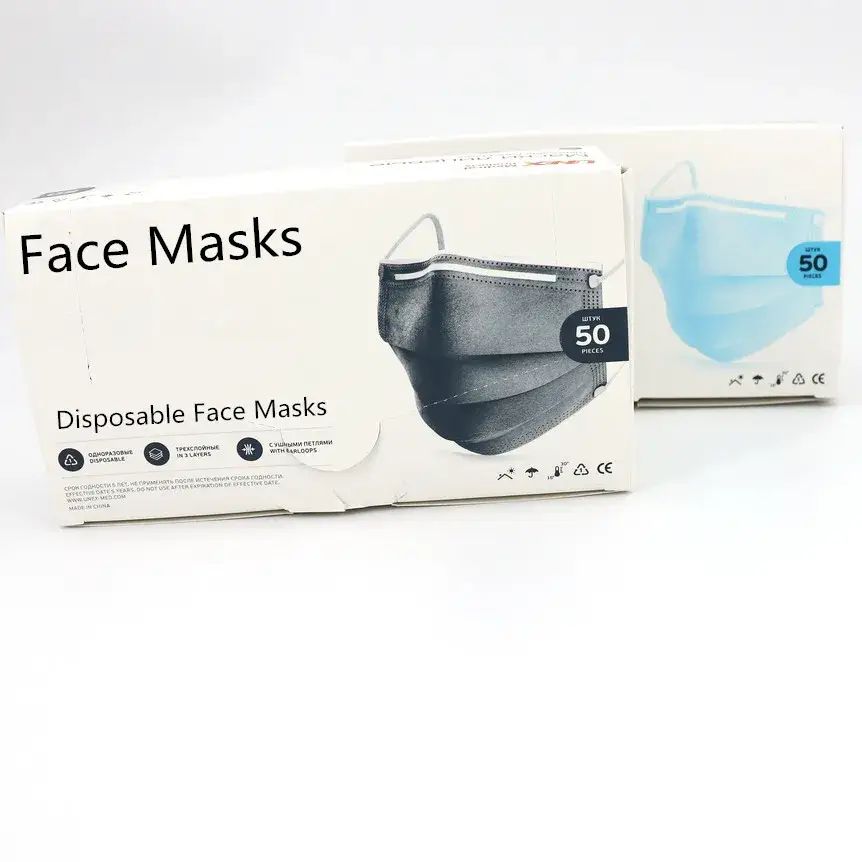 50 khẩu trang che mặt unisex, sản phẩm chăm sóc sức khỏe chất lượng cao