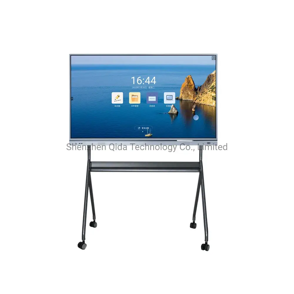 Màn hình LCD cảm ứng hồng ngoại 75inch dành cho giáo dục, bảng tương tác thông minh tích hợp máy tính
