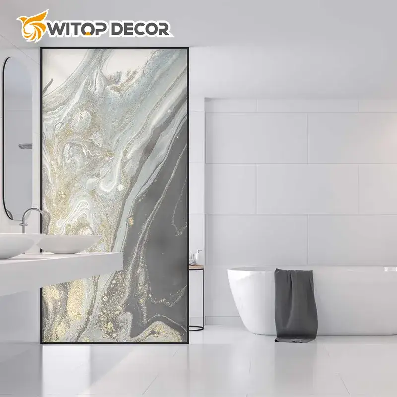 Tấm nhựa PVC hiệu ứng đá cẩm thạch bóng, sẵn sàng phục vụ theo kích thước yêu cầu