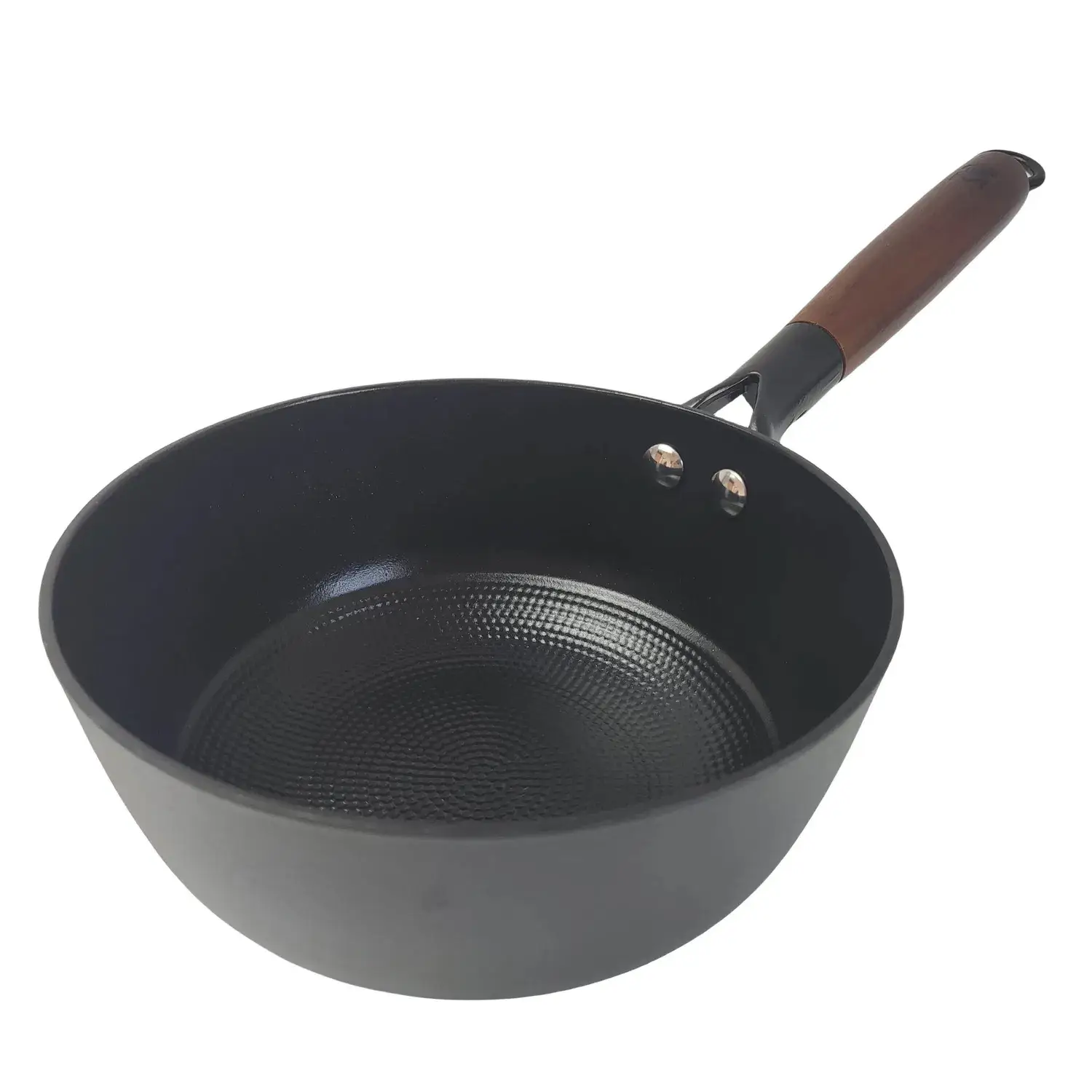 Chảo sữa gang đúc không dính hình tổ ong - Sản phẩm đề xuất từ nhà cung cấp với tay cầm gỗ beech, chảo gang nhẹ