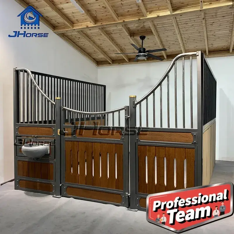 Bảng Tường Nội Thất thiết kế chuồng ngựa phổ biến, cửa kép gỗ Teak E-01