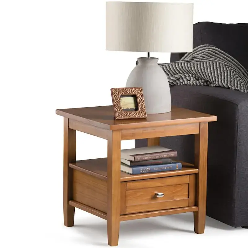 Bàn cạnh hình chữ nhật rộng 20 inch làm từ gỗ tự nhiên chất lượng cao