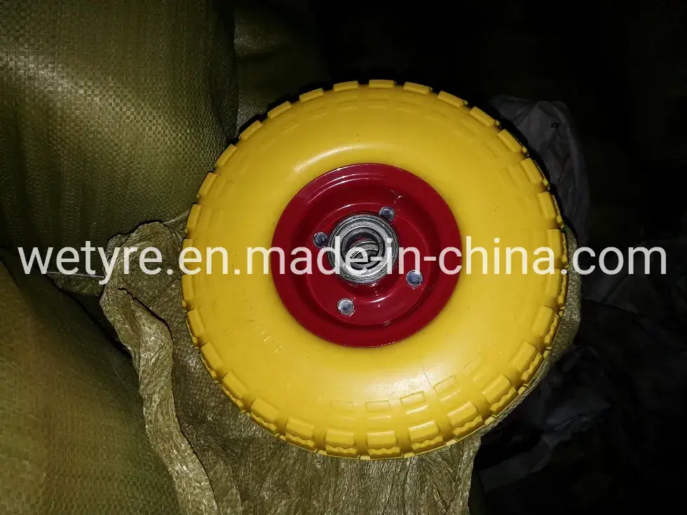 Bánh xe PU foam chất lượng cao, linh hoạt với vành kim loại, bền bỉ và có thể chịu tải trọng lớn cho xe đựng dụng cụ (3.00-4)