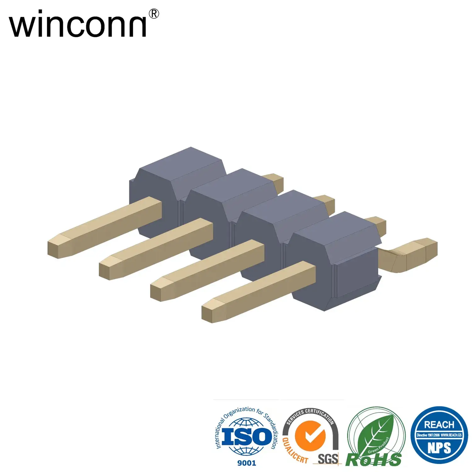 Cọc góc phải đầu nối chân cắm tham chiếu 2.0mm có khả năng xếp chồng lớp đôi 2*6