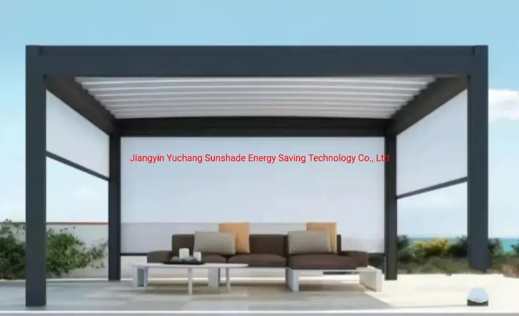 Pergola che nắng ban công Trung Quốc: Thiết kế độc đáo với đèn LED