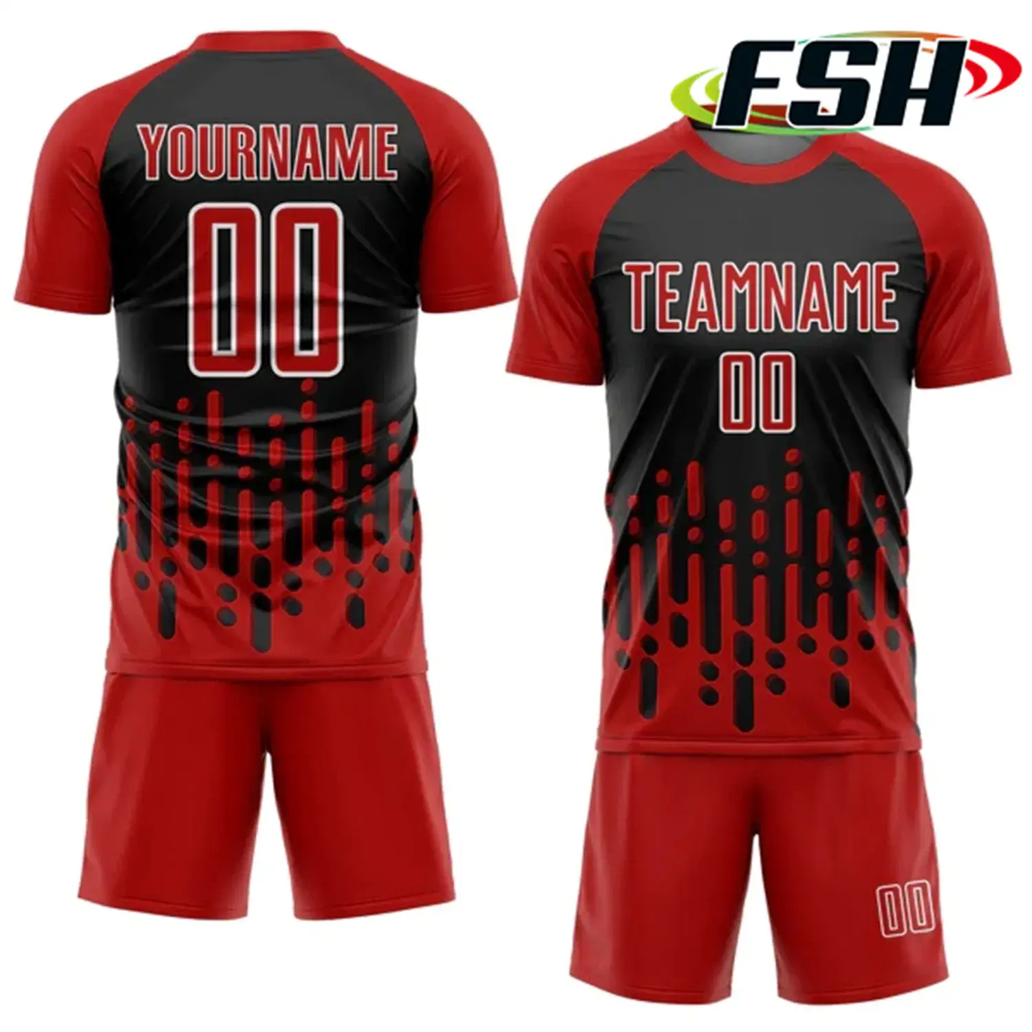Áo đấu bóng đá nam thiết kế thể thao từ chất liệu polyester thoáng khí
