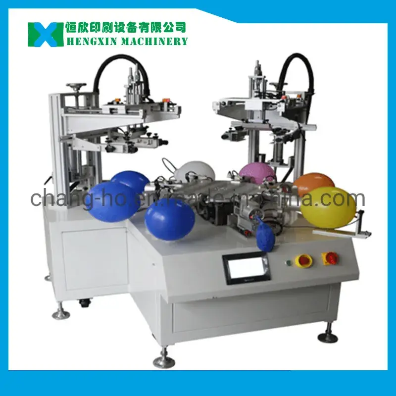 Máy in lụa xoay dành cho bóng bay với hai màu sắc đa dạng