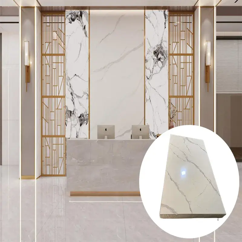 Tấm ốp tường trang trí chất lượng cao từ nhựa PVC/UV giả đá cẩm thạch dùng trong xây dựng