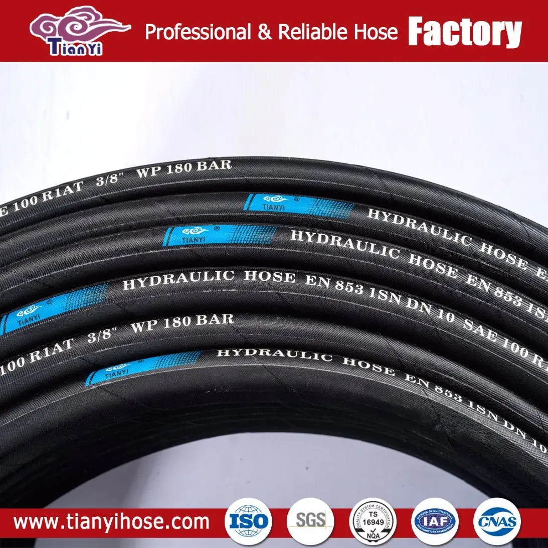 Dây thép bện xoắn ốc ống cao su thủy lực và phụ kiện, ống linh hoạt và hơi EPDM cho ứng dụng công nghiệp