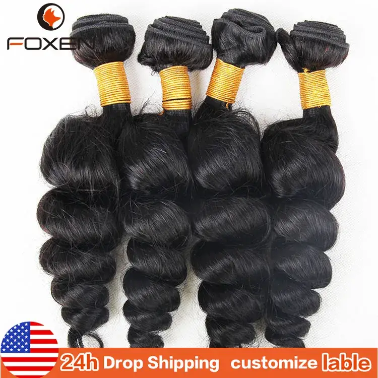 Tóc nguyên chất Mink Brazilian nối phần đóng kín - Sóng lỏng sâu và tóc virgin