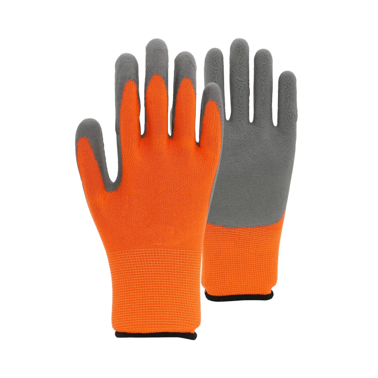 Găng tay bảo hộ được làm từ polyester lót thoáng khí, chống mài mòn với phủ latex xếp ly