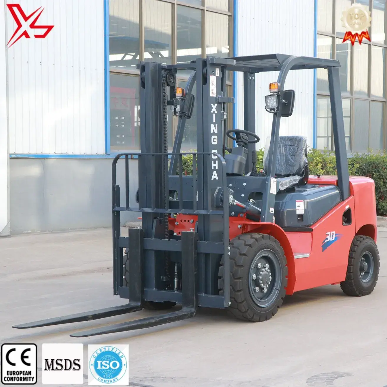 Xe nâng diesel CE ISO 2 tấn 3 tấn 4 tấn 5 tấn cần trục triplex, bộ dịch chuyển bên ngoài và động cơ Nhật Bản tin cậy - Giá tốt