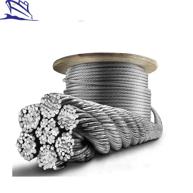 Cáp dây thép mạ kẽm chất lượng tốt phục vụ cho cần cẩu tháp trên tàu