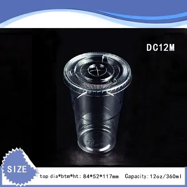 Cốc nước lạnh 12oz là sản phẩm in tùy chỉnh từ chất liệu nhựa trong suốt không gian