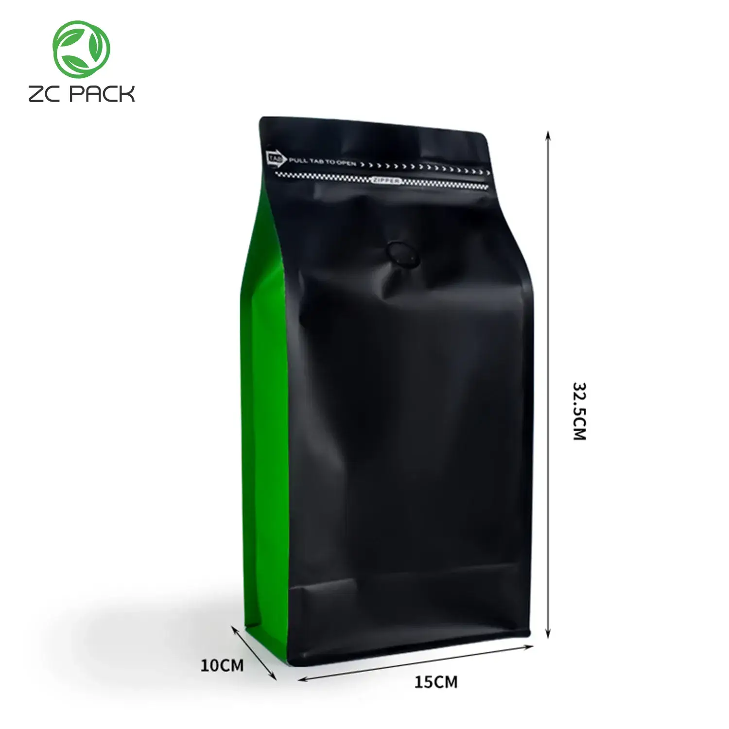 Bao bì túi đứng đáy phẳng nhựa Mylar cao cấp có khóa zip tùy chỉnh và logo riêng, bên trong là lớp nhôm, sử dụng để đóng gói thực phẩm, trà, hạt, cà phê