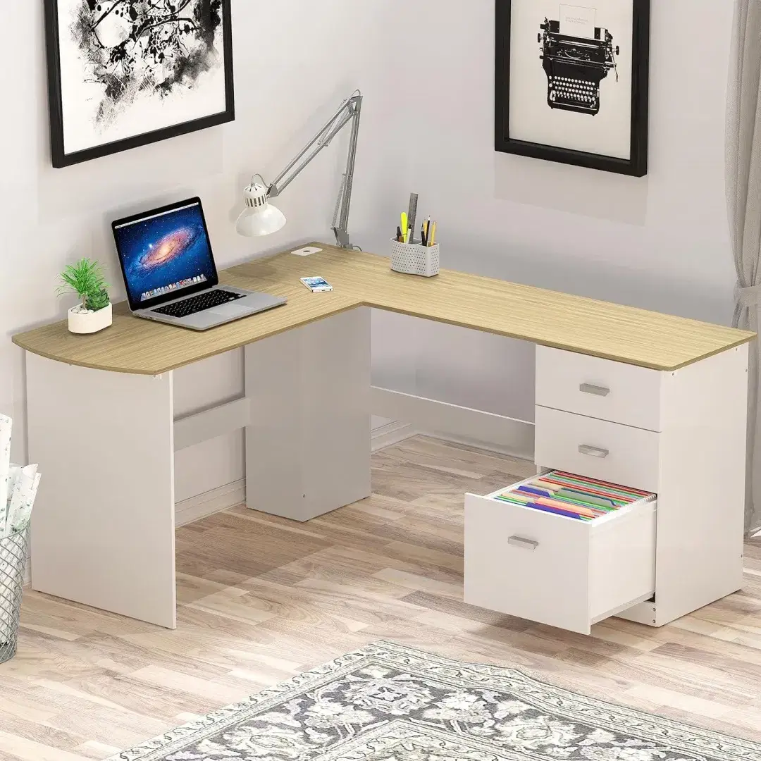 Bàn học từ gỗ phong cách cho văn phòng tại nhà và phòng khách