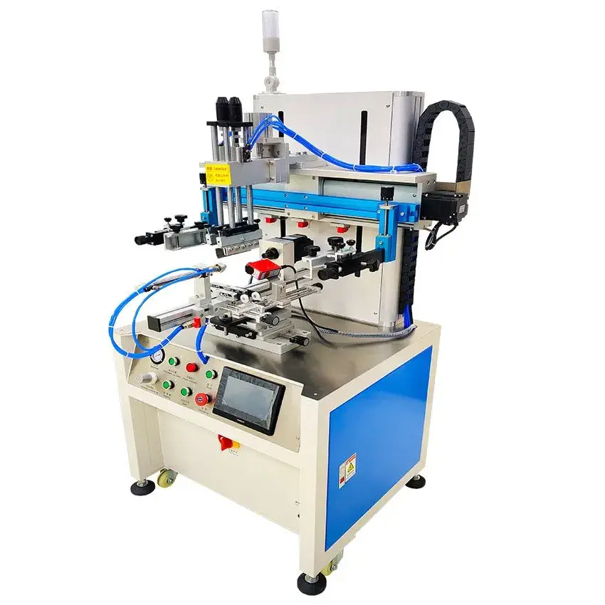 Thiết bị in lụa tự động đa màu cho cốc và chai hình trụ