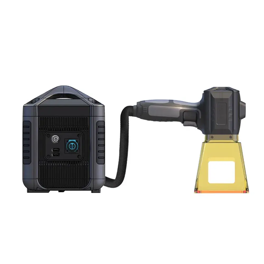 Máy khắc laser di động dùng sợi cho việc khắc tên lên lon biển