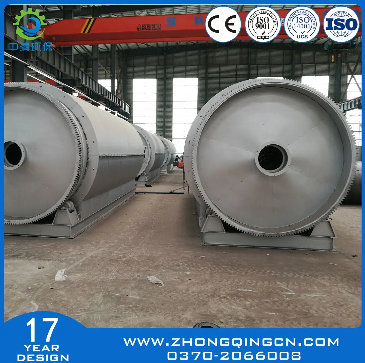 Nơi sản xuất pyrolysis lốp và cao su thải đạt tiêu chuẩn CE, SGS, ISO