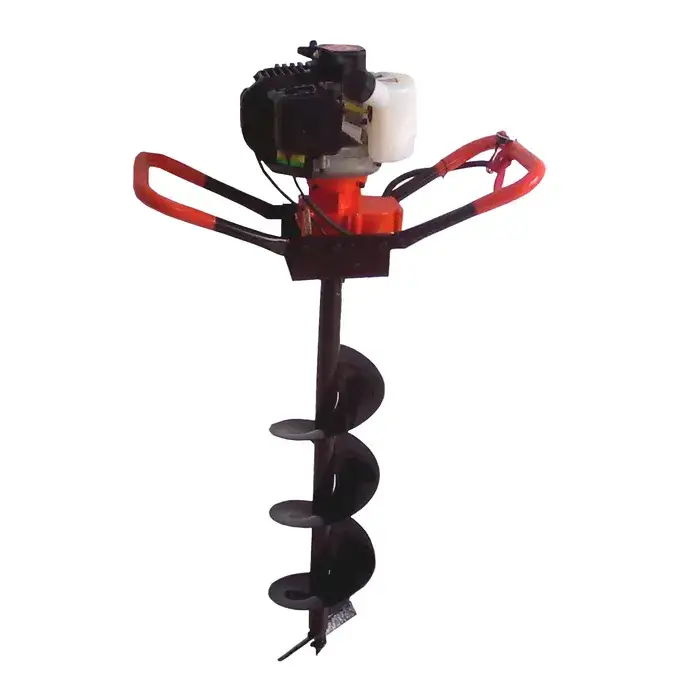 Máy khoan hai thì chạy bằng nhiên liệu xăng phù hợp cho công việc trong vườn cây ăn trái và hệ thống năng lượng mặt trời