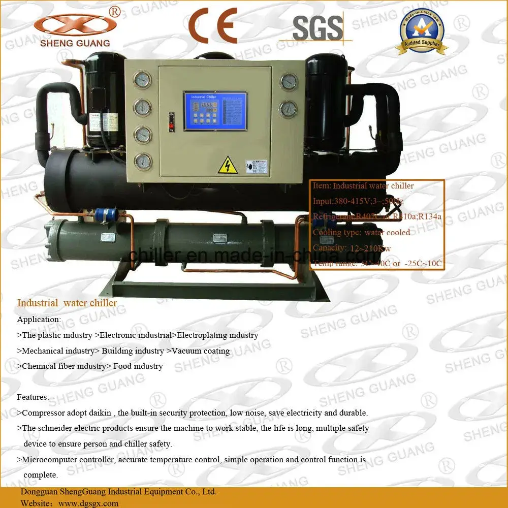 Máy làm lạnh nước kiểu mở và kiểu vít công suất 70kw