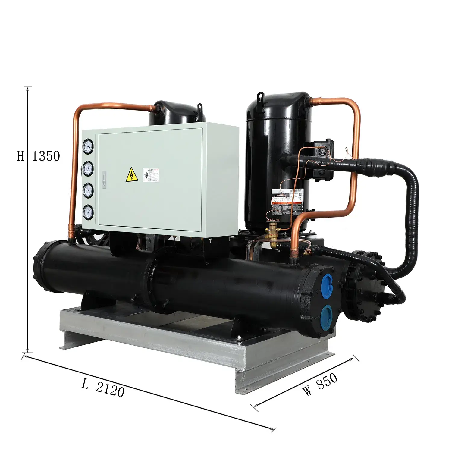 Máy làm lạnh nước kiểu mở và kiểu vít công suất 70kw