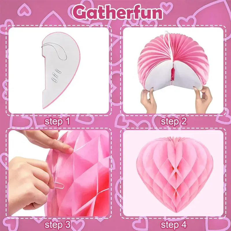 Garland đa màu sắc và bóng tổ ong treo trang trí sân khấu phòng khách cho bữa tiệc lễ hội