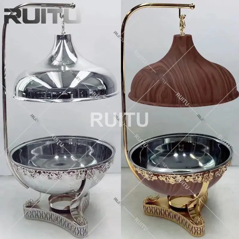 Thiết bị tiệc buffet hiện đại dành cho nhà hàng khách sạn, bao gồm nắp bản lề treo móc và chén giữ nhiệt kiểu Ấn Độ cho đám cưới
