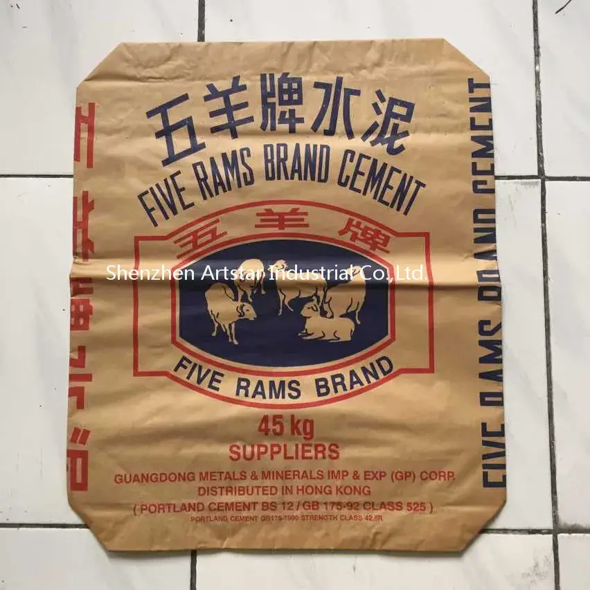 Túi Xi Măng Giấy Kraft có Van, In Logo và Dung tích 25kg 50kg