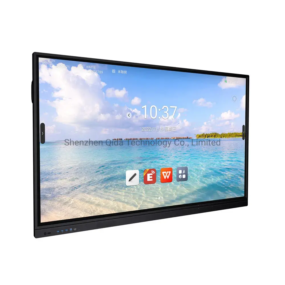 Màn hình LCD cảm ứng hồng ngoại 75inch dành cho giáo dục, bảng tương tác thông minh tích hợp máy tính