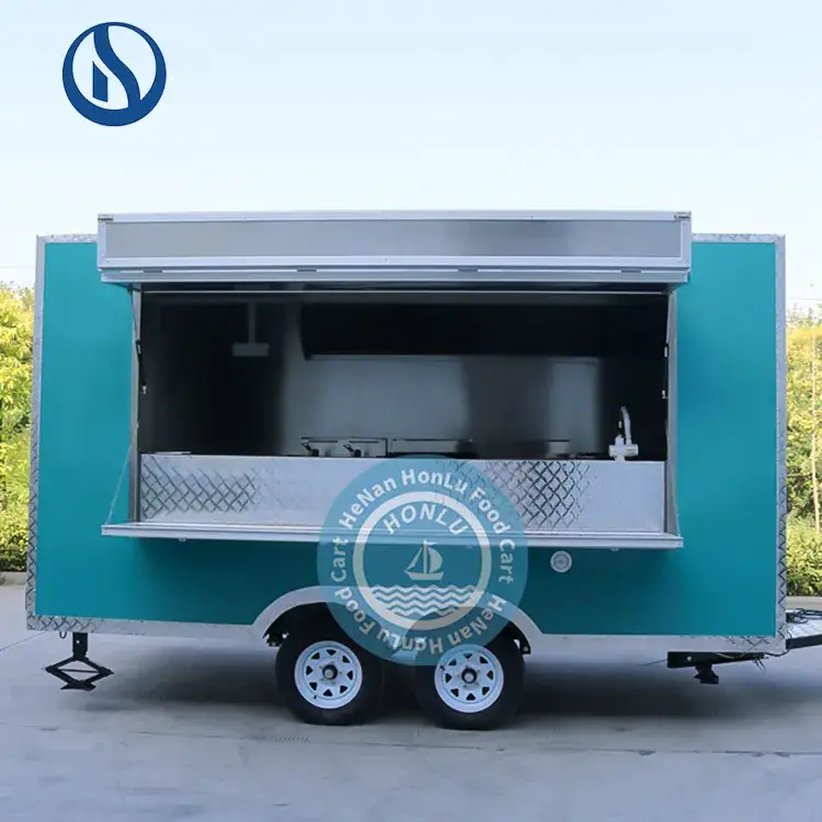 Xe đẩy đa chức năng Chip điện Caravan Cà phê Xe tải thức ăn nhanh - Giải pháp tiện lợi cho quán cà phê và nhà hàng