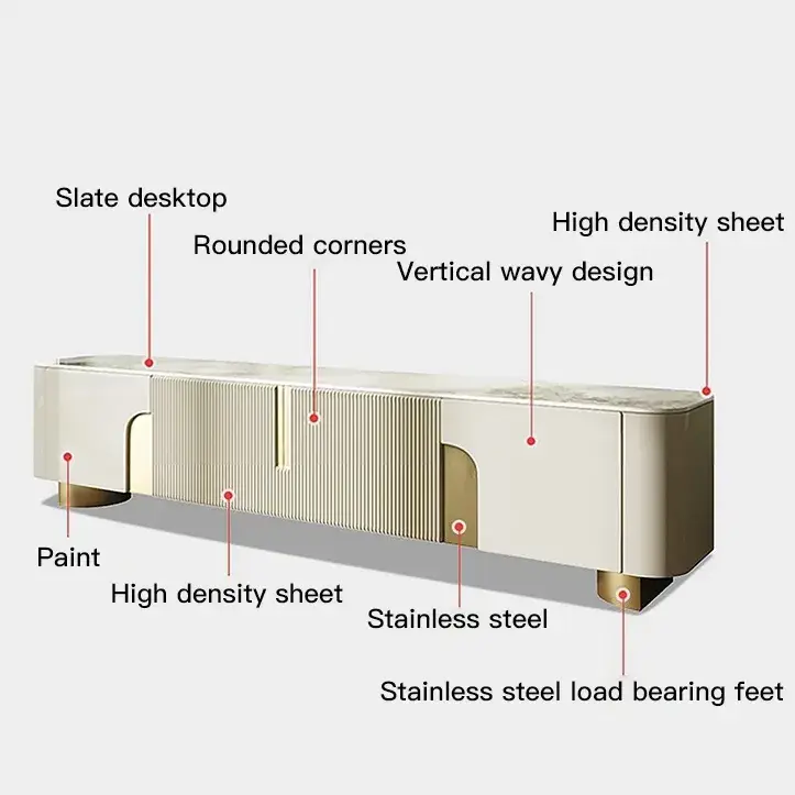 Nova - Bàn đứng tivi mặt đá thiết kế đơn giản, phù hợp cho phòng khách và nội thất phòng ngồi