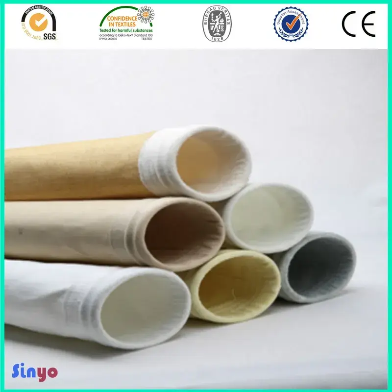 Túi lọc bụi làm từ vải nỉ polyester có thể tùy chỉnh theo yêu cầu