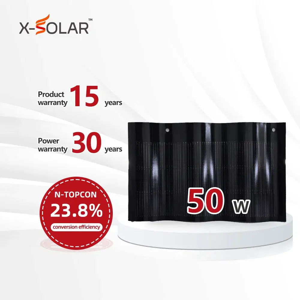 Ngói năng lượng mặt trời BIPV màu đen dạng mái cong - Lựa chọn công nghệ năng lượng xanh hiệu quả