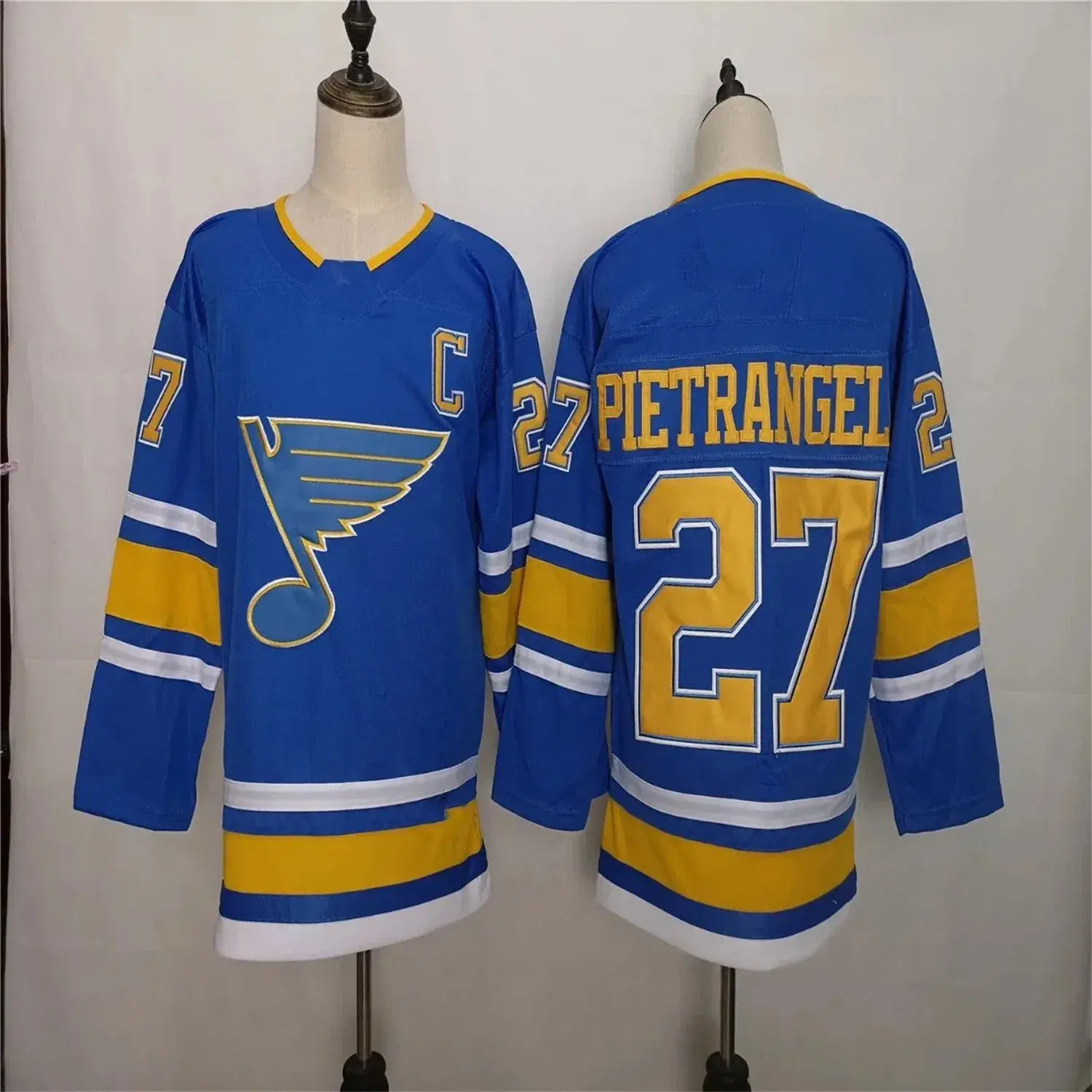 Áo khoác hockey chất lượng cao của đội Blues với các phiên bản mới nhất của Tarasenko, O'reilly, Binnington, và Pietrangelo, bán sỉ từ nhà sản xuất Putian