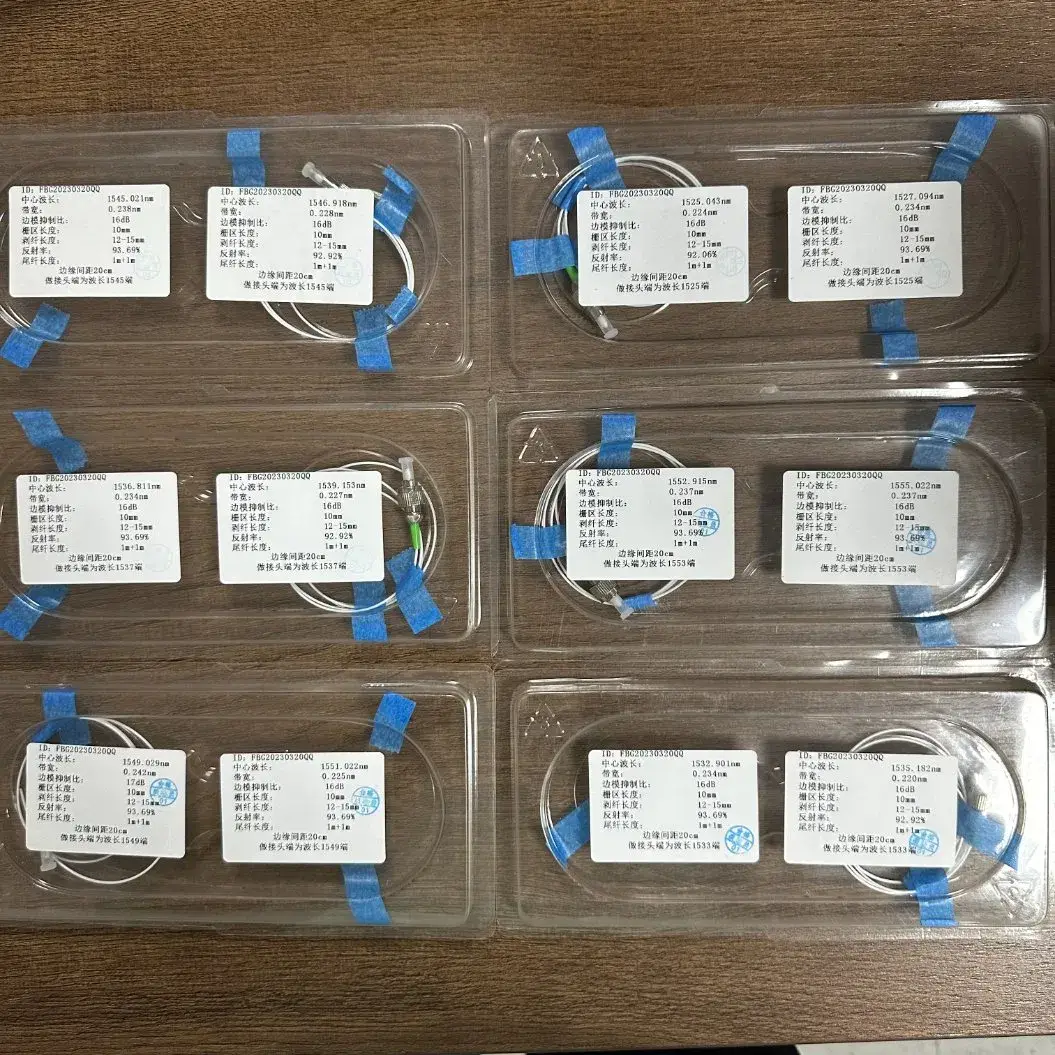 Cảm Biến Grating Bragg Sợi Đơn Kết Nối FC - Thiết Bị Mạng Quang Học Grating Đôi Fbg Chất Lượng
