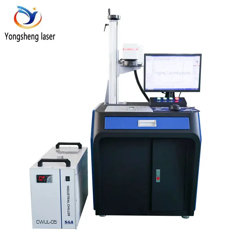 Máy khắc laser UV 355nm sử dụng để khắc trên vật liệu như acrylic, gỗ và kính cho bàn làm việc