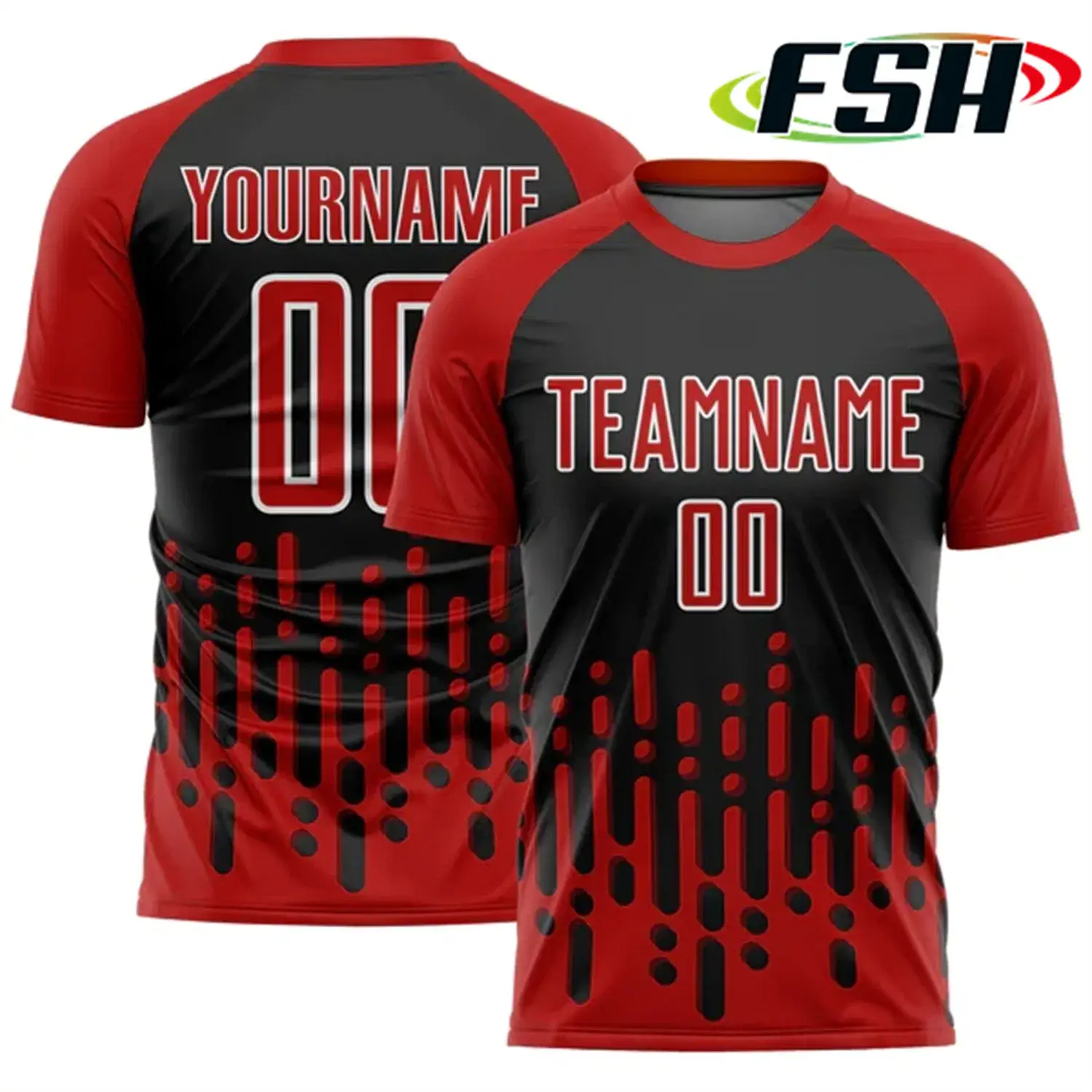 Áo đấu bóng đá nam thiết kế thể thao từ chất liệu polyester thoáng khí