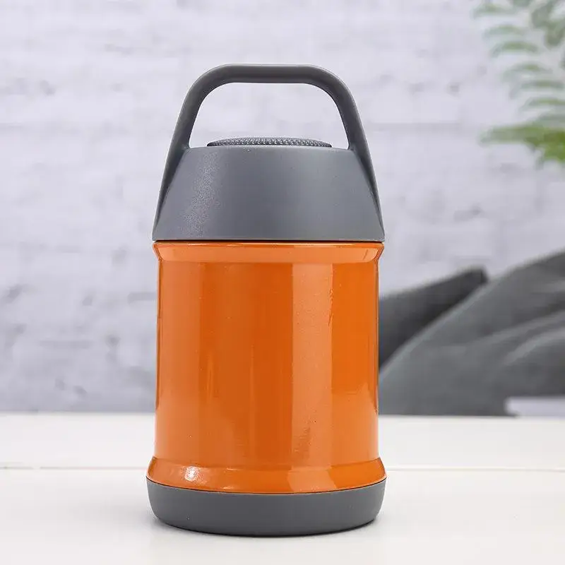Bát ăn trưa đựng súp giữ nhiệt bằng thép không gỉ, tiện lợi với tay cầm và nắp đậy