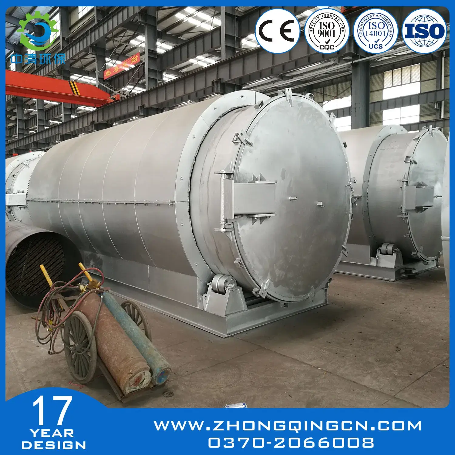 Nơi sản xuất pyrolysis lốp và cao su thải đạt tiêu chuẩn CE, SGS, ISO