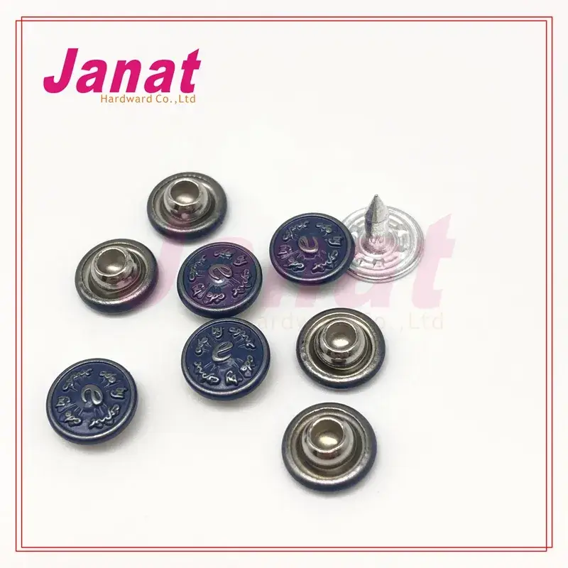 Đinh tán kim loại màu bạc Dtm, sản phẩm chất lượng cao dành cho quần jeans kiểm tra đầy đủ và có màu xanh phong cách