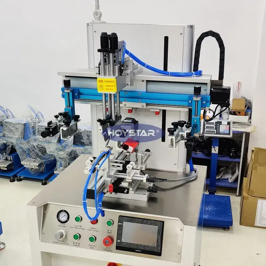 Thiết bị in lụa tự động đa màu cho cốc và chai hình trụ