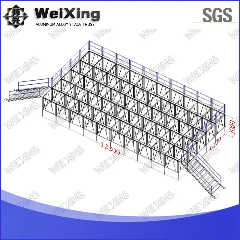 Sân khấu cưới cao cấp 40X20FT từ hợp kim nhôm với hệ thống ánh sáng tinh tế