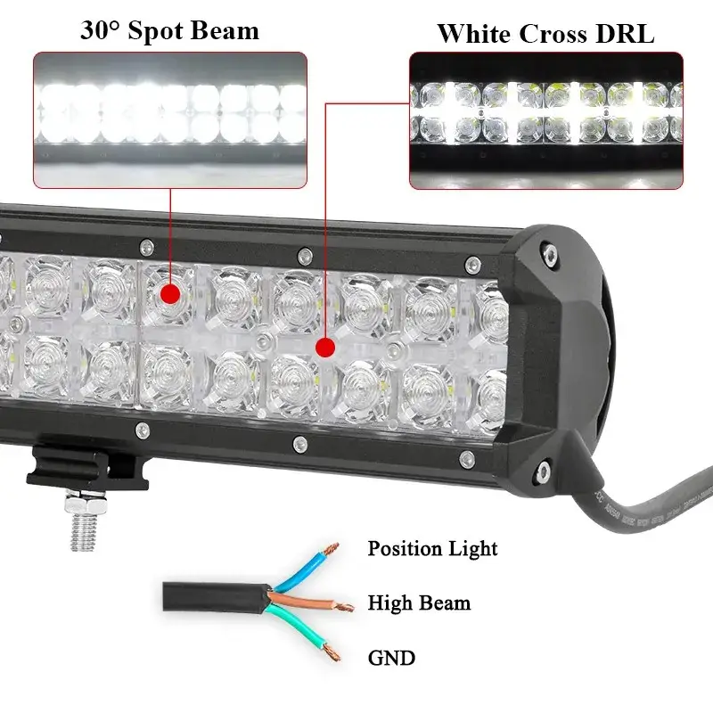 Ánh sáng LED 7D 180W 28 Inch dành cho xe tải - Hiệu quả cao và tiết kiệm điện