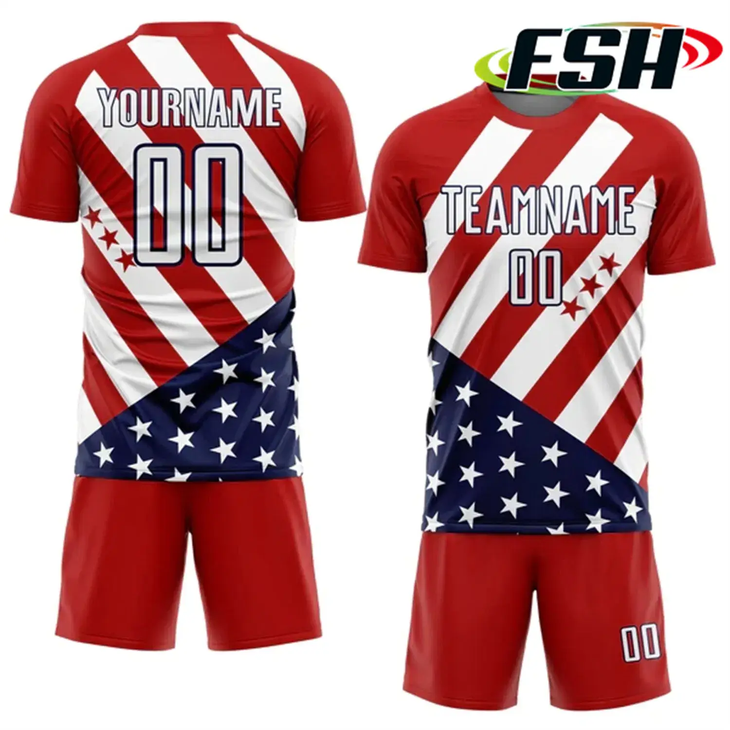 Áo đấu bóng đá nam thiết kế thể thao từ chất liệu polyester thoáng khí