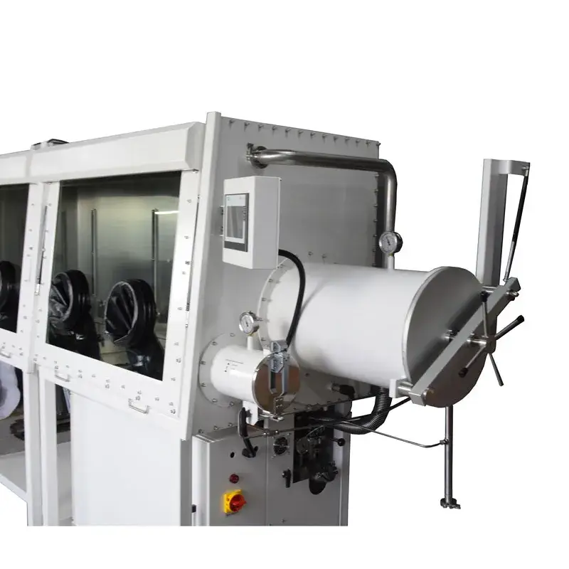 Hộp găng tay chân không chất liệu thép không gỉ dành cho việc nghiên cứu hóa học vô cơ và hữu cơ