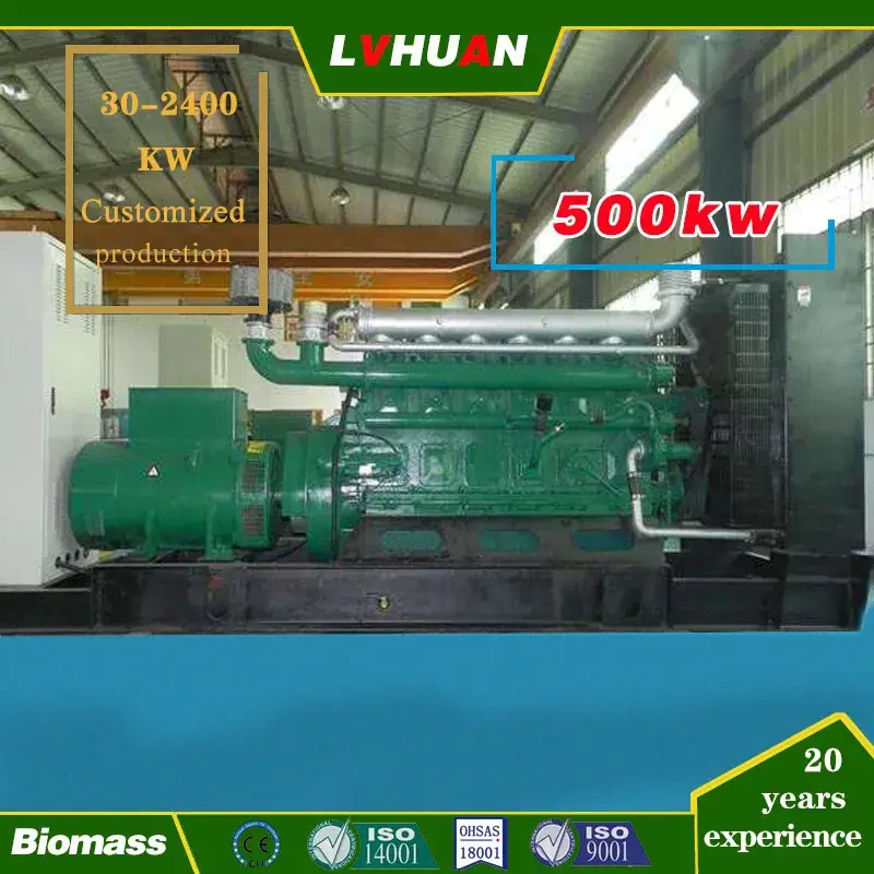 300kw -500kw Máy phát điện khí sinh học với 500/600rpm Tốc độ thấp và sự cố thấp